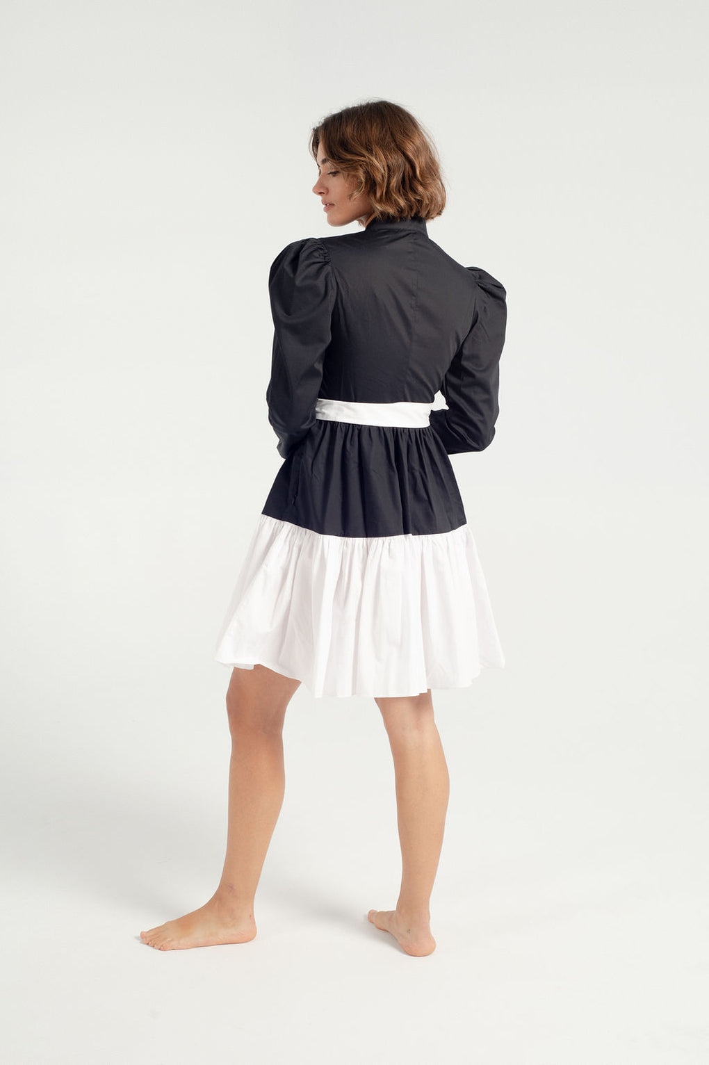 Batsheva-Long sleeve sadie dress-Batsheva black and white dress-Batsheva sadie dress-Idun-St. Paul