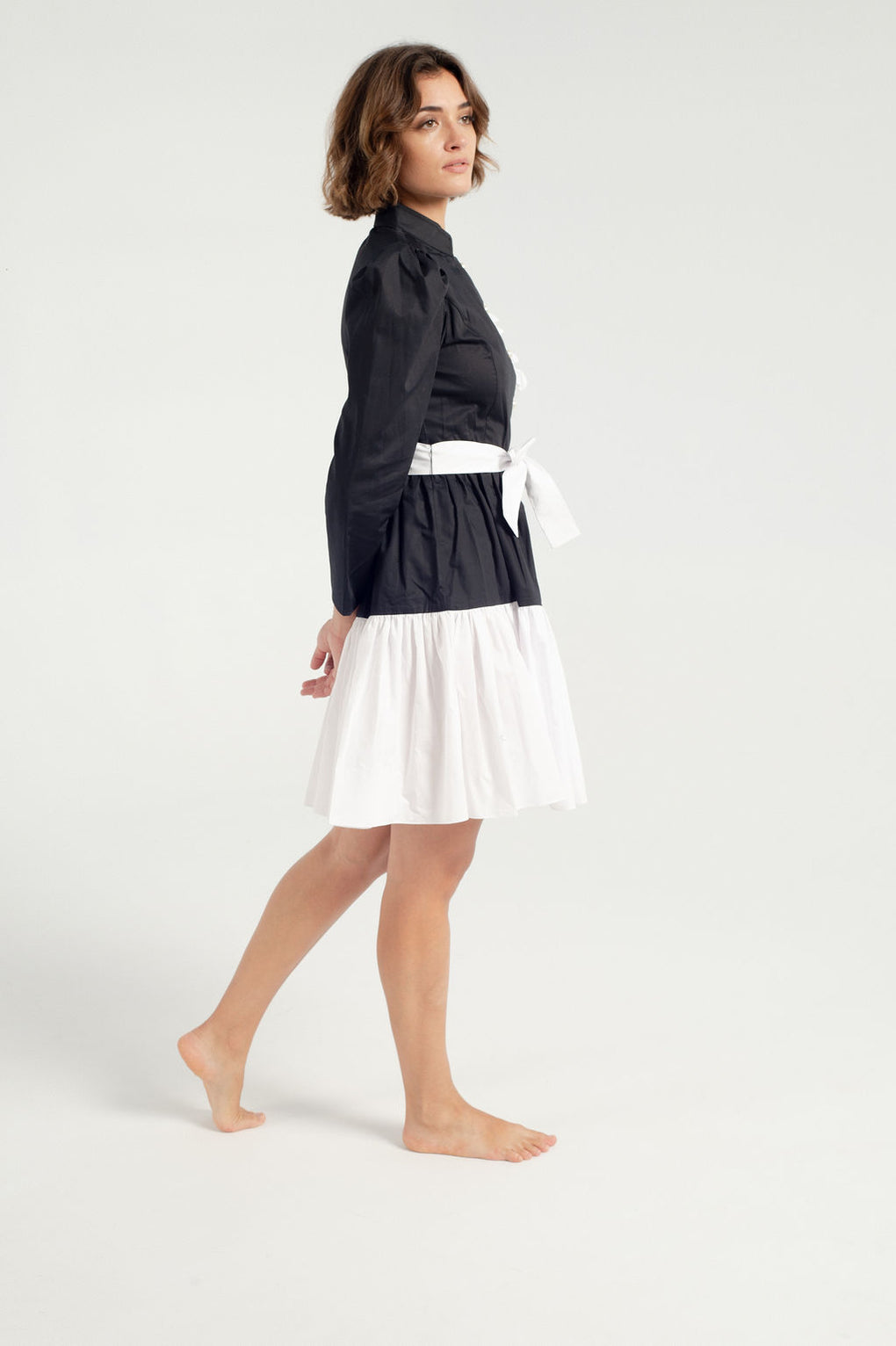 Batsheva-Long sleeve sadie dress-Batsheva black and white dress-Batsheva sadie dress-Idun-St. Paul
