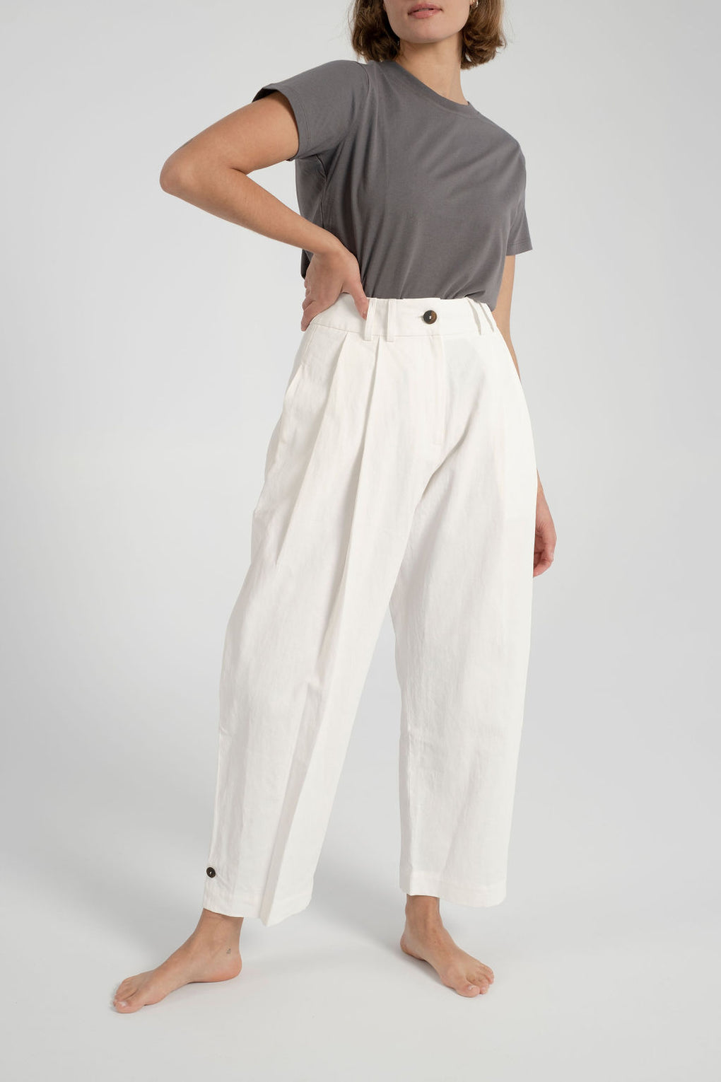Studio Nicholson-Bag Pants-white linen pants-Idun-St. Paul